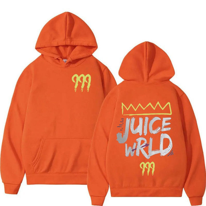 Women's hoodie with modern kangaroo pocket design and striking graphic print Chic & Stil