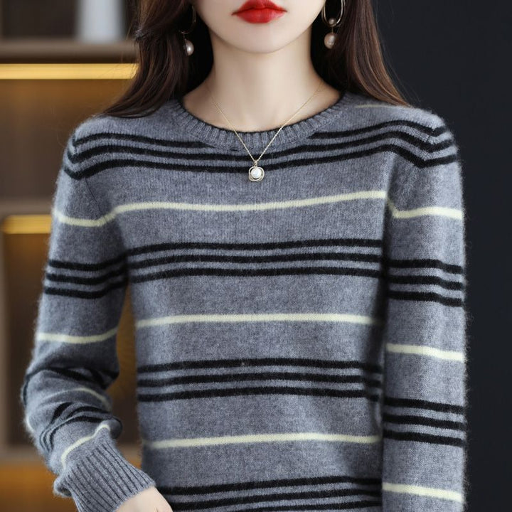 Pull rayé moderne et confortable pour femmes Chic & Stil