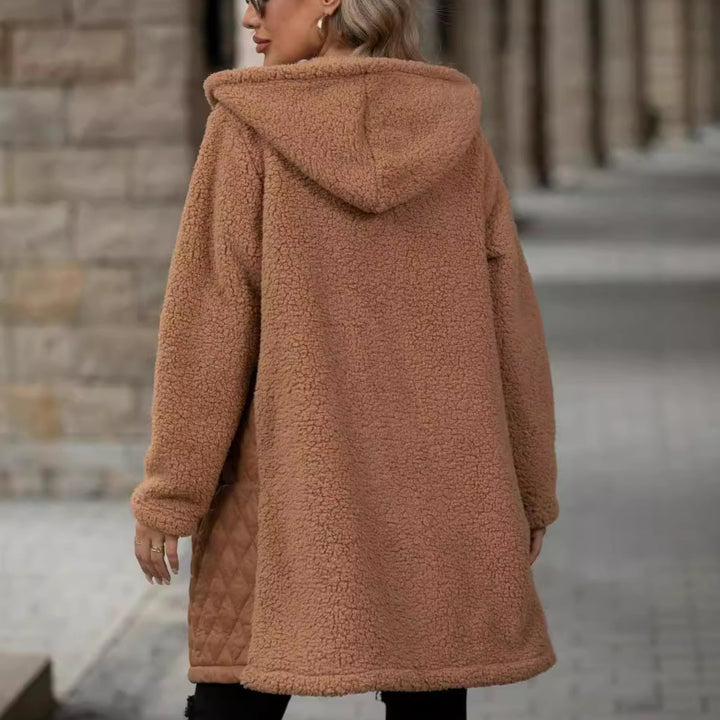 Transitional jacket for women with cozy fleece and hood Lune London