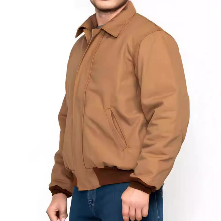 Elegant bomber jacket for men with practical pockets and elastic waistband Lune London