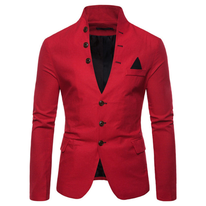 Veste élégante pour hommes avec col montant moderne et détails de boutons originaux Lune London