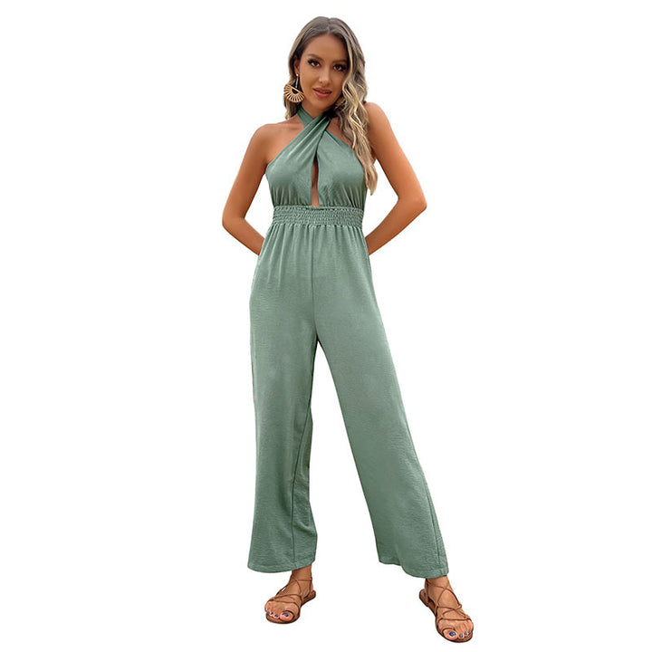 Woman Wide Leg Backless Jumpsuit Lune London