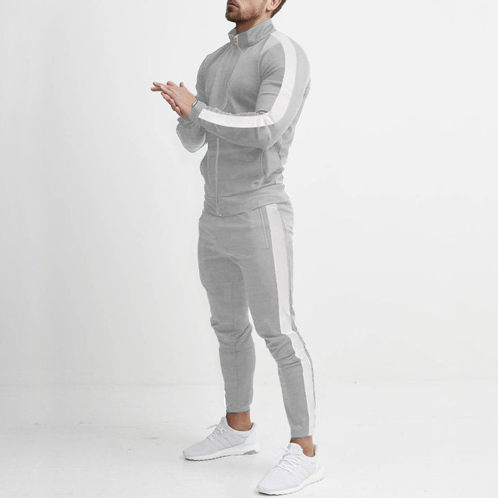 Men's sports suit with zipper and side stripe Lune London