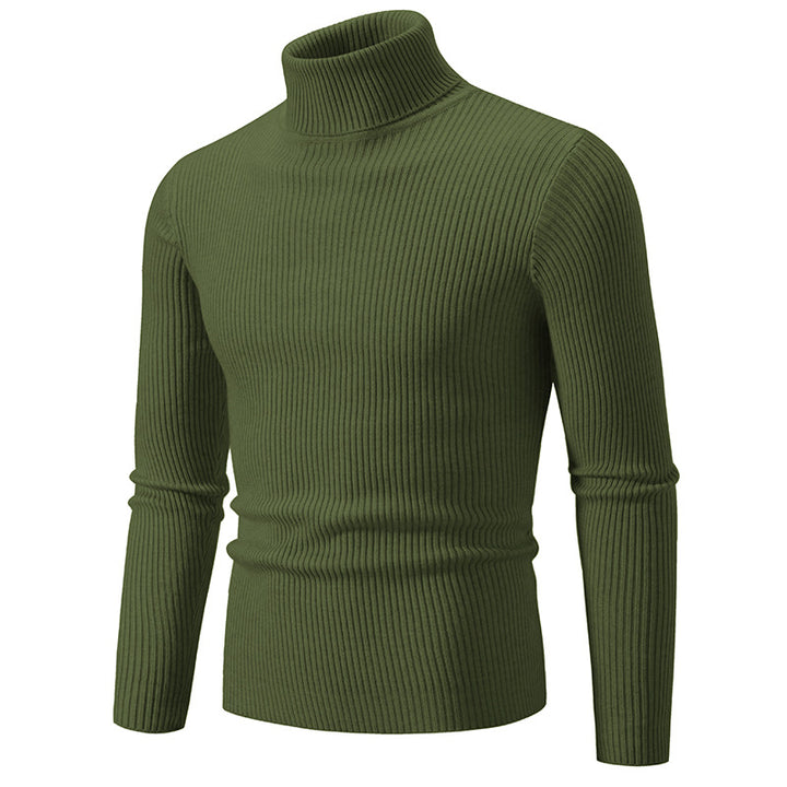 Men's ribbed turtleneck sweater in premium quality Lune London
