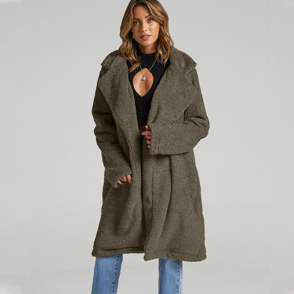 Ladies Long Chic Fleece Jacket