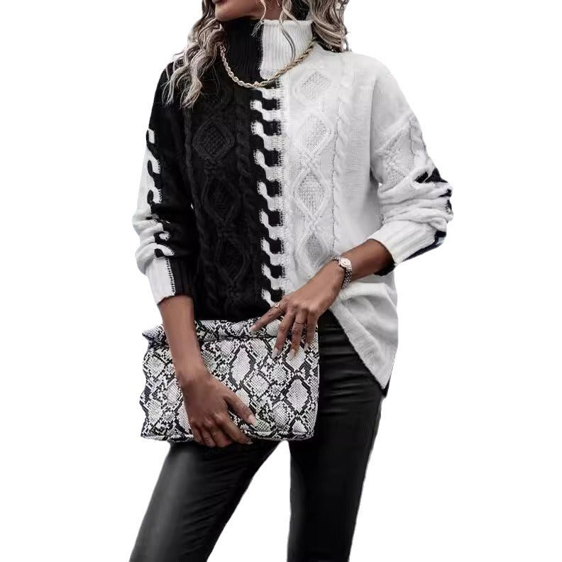 Womens sweater with modern block design Lune London