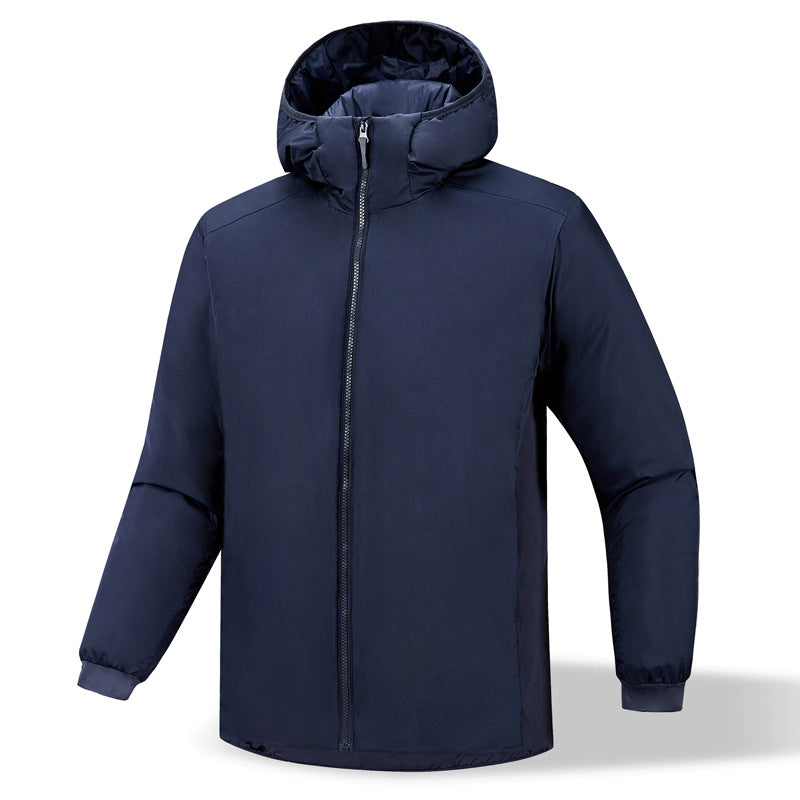 Insulated functional jacket for men with ergonomic cut and versatile hood Lune London