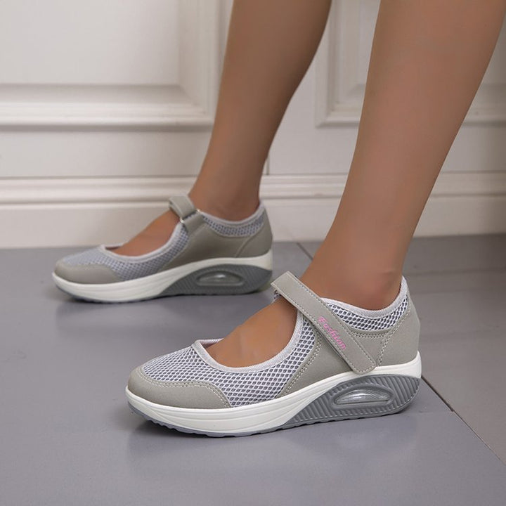 Comfortable Slip-On Sneakers for Women with Chic Breathable Mesh Structure and Style