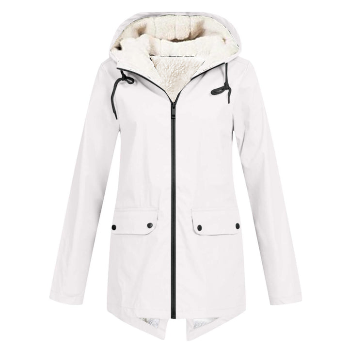Ladies waterproof down jacket with soft lining and adjustable hood Lune London