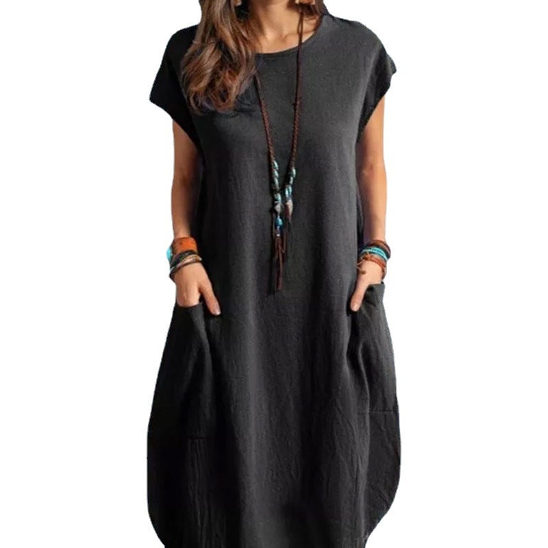 Airy summer dress for women with practical pockets and modern cut Lune London