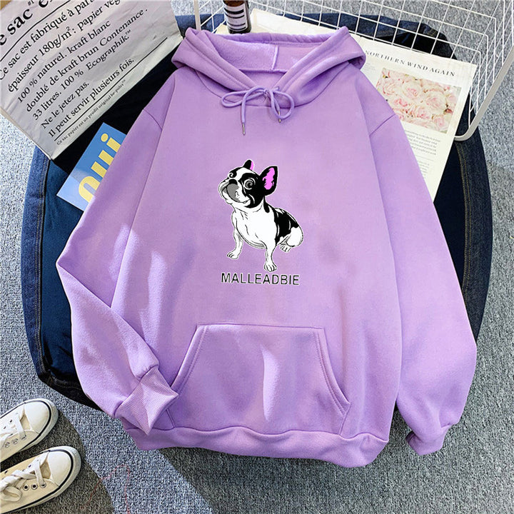 Women's hoodie with creative French Bulldog design Chic & Style