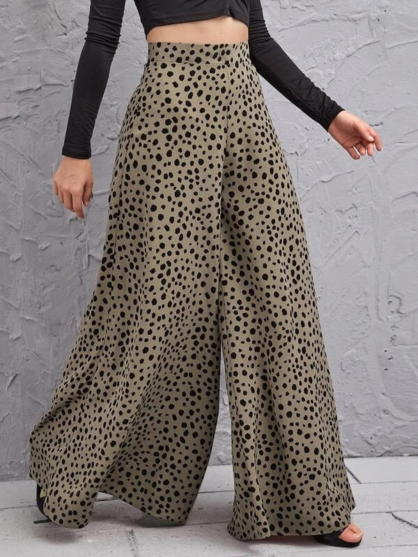 Lune London polka dot wide leg Palazzo pants for women