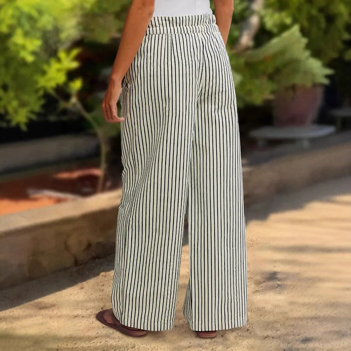 Lune London Casual Striped Linen Pants for Women