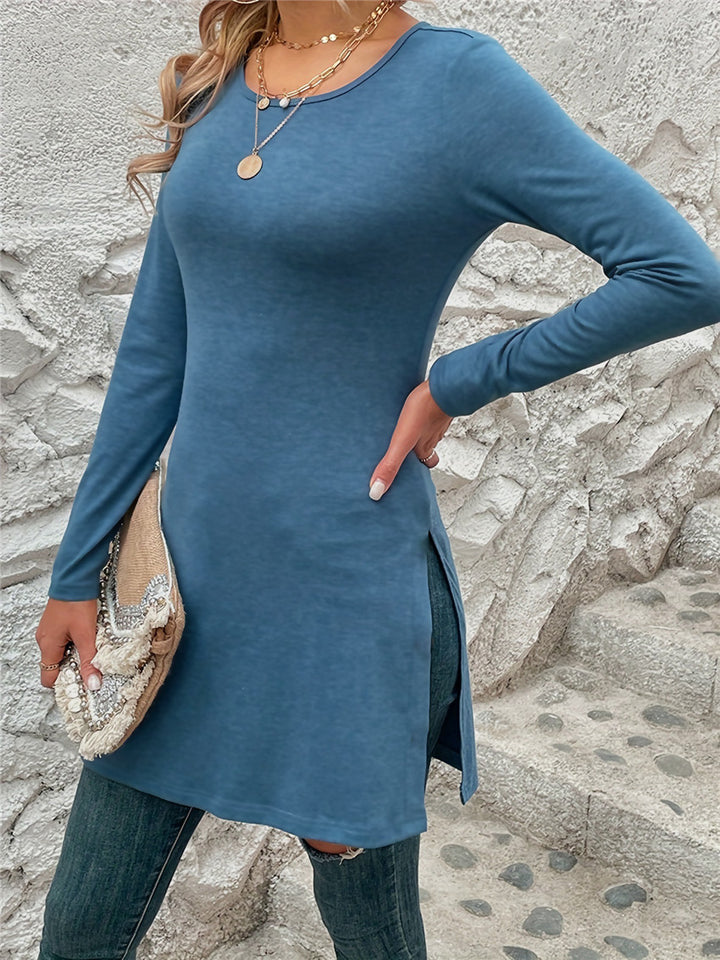 Long sleeve tunic for women with side slits and modern cut Lune London