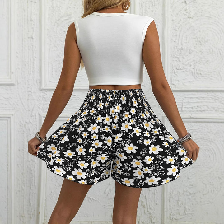 Shorts Lune London à coupe décontractée imprimé floral pour femmes