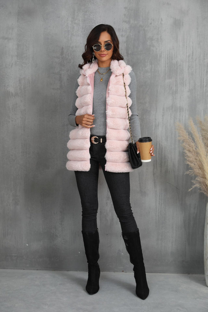 Chic Long Plush Fur Vest for Women