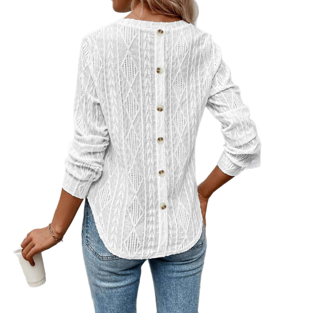 Femme à manches longues avec motif tricot décoratif Chic & Stil