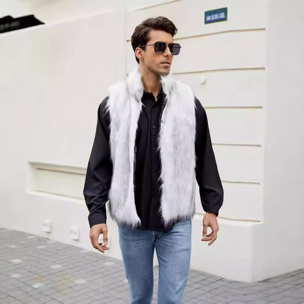Lune London Men's Fashion Faux Fur Jacket