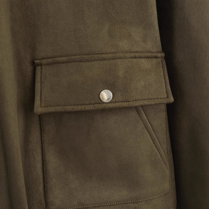 Short fashionable jacket for ladies in soft synthetic suede Lune London