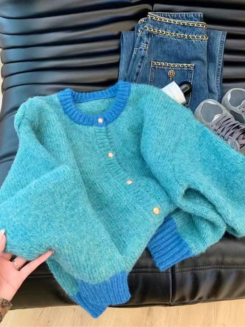 Knit cardigan for ladies with decorative pearl buttons Lune London