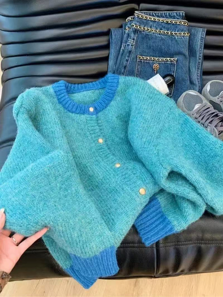 Knit cardigan for ladies with decorative pearl buttons Lune London