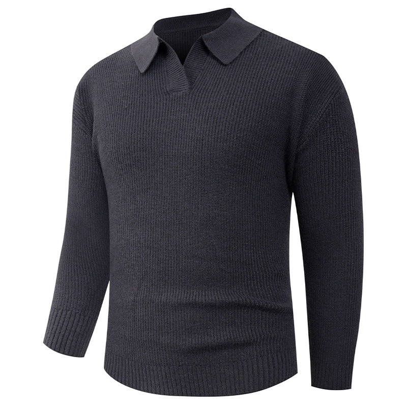 Casual men's sweater with modern collar Lune London