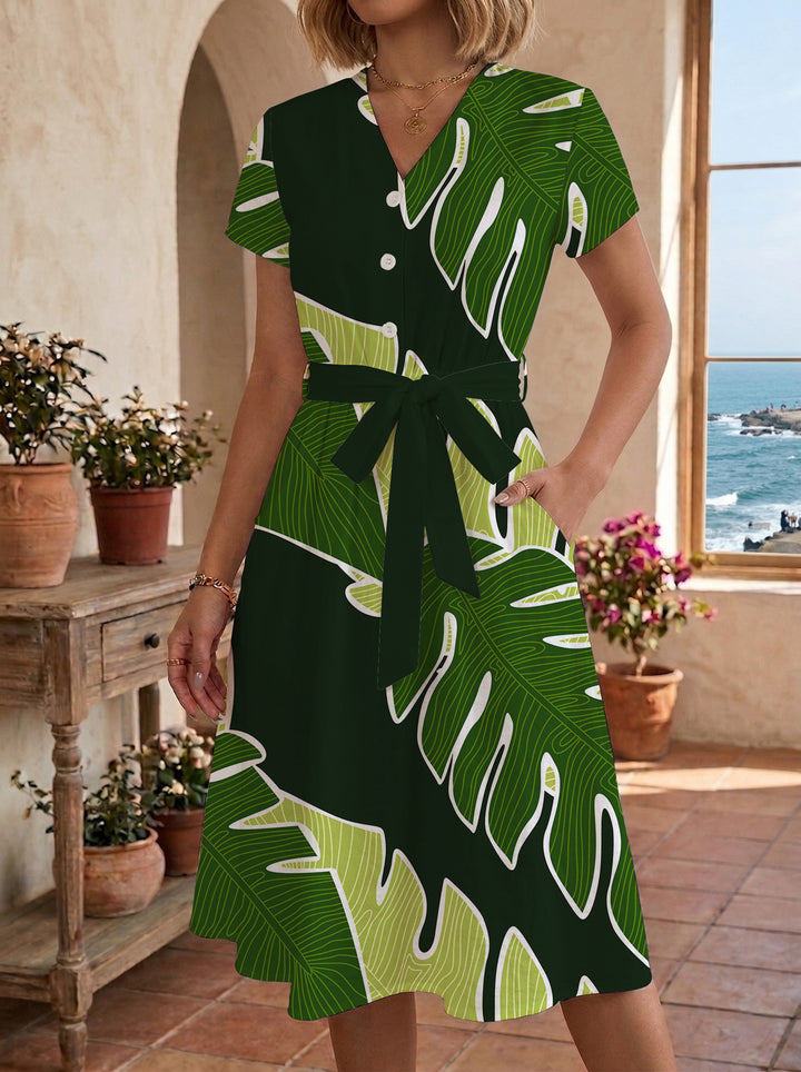 Women’s midi dress with floral design and comfortable fit Lune London