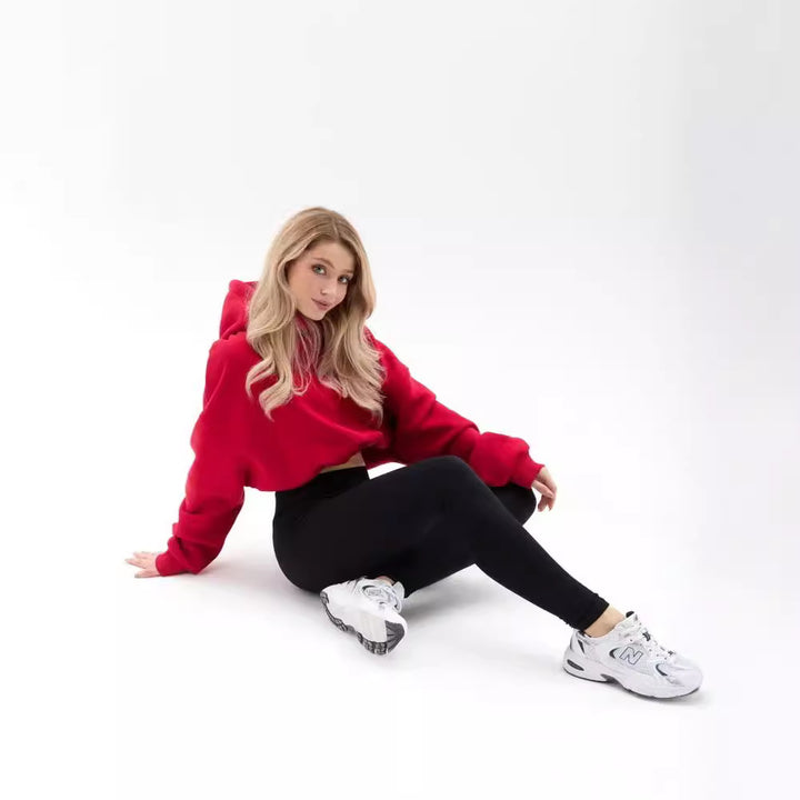 Ladies Fashion Cropped Sweatshirt with a Loose Fit Lune London