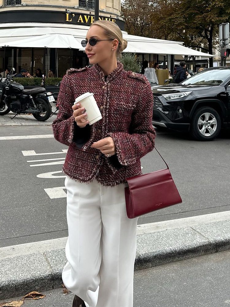 Trendy tweed jacket for women with refined details Chic und Stil