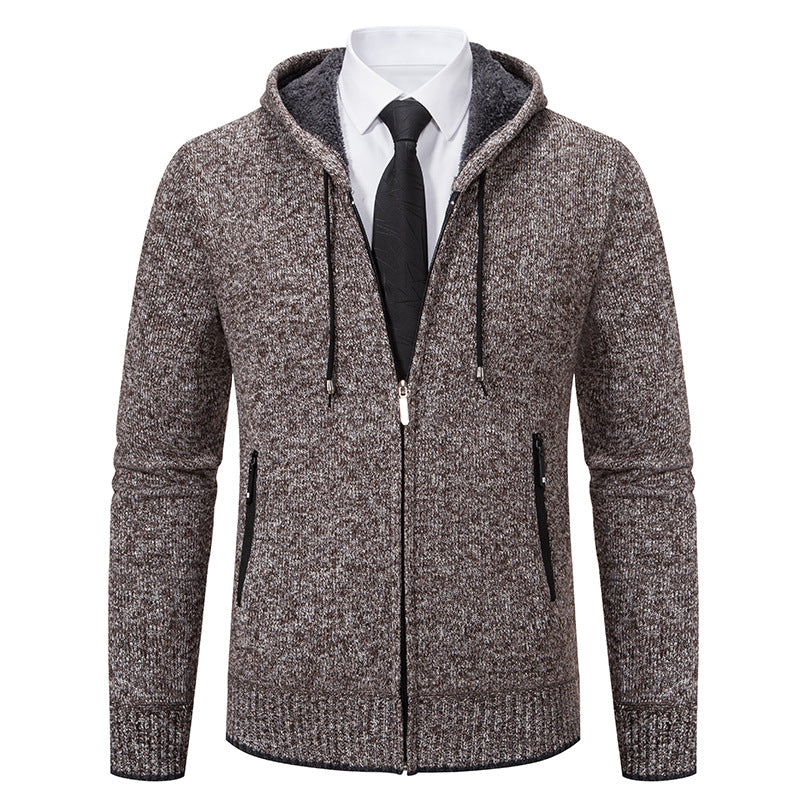 Hooded jacket for men with soft fleece lining and elegant details Lune London