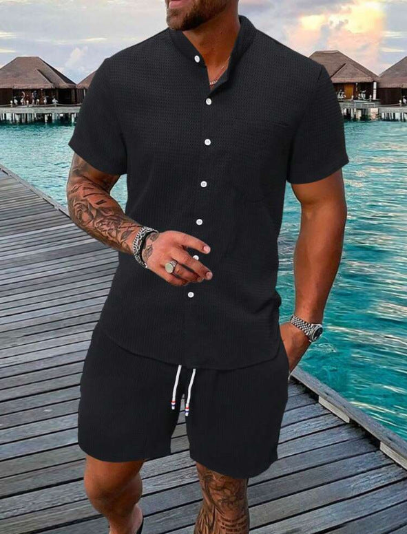 Casual short-sleeved shirts for men with matching shorts Lune London