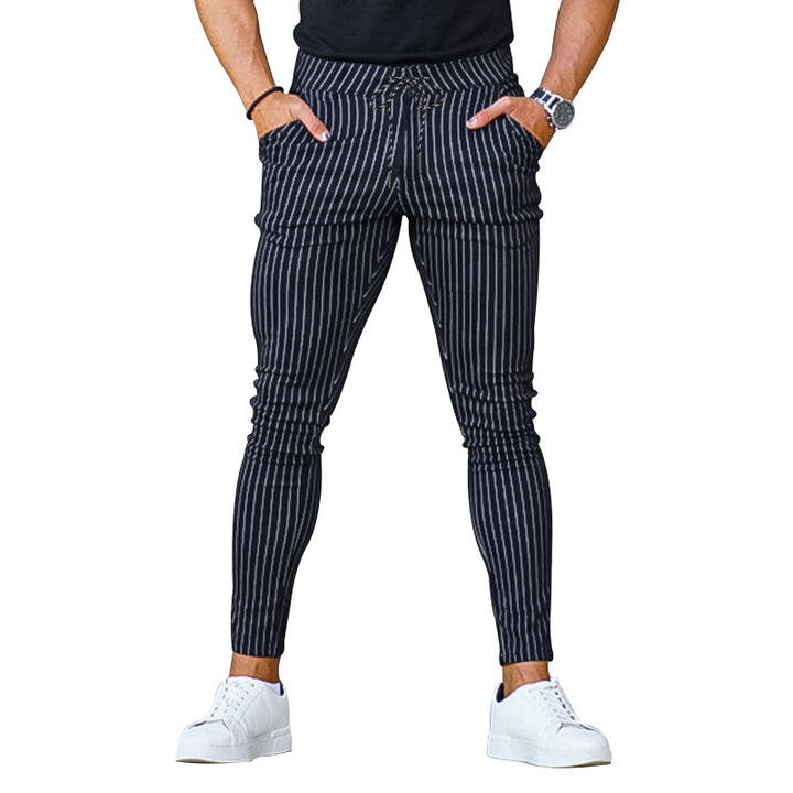 Trendy stretch jeans for men with stripes Chic and Style