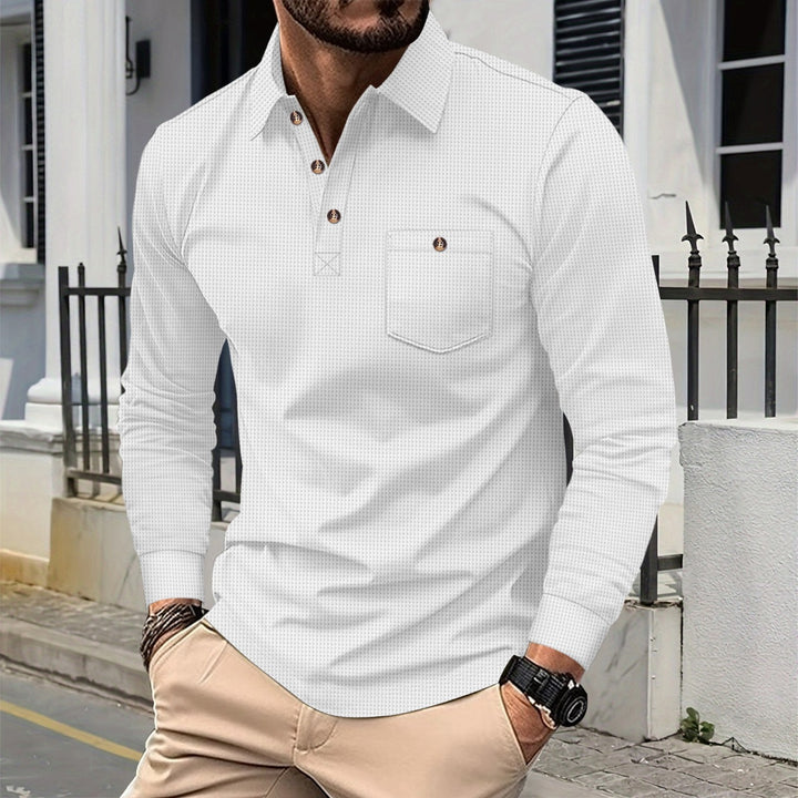 Men's Long Sleeve Polo Lune London