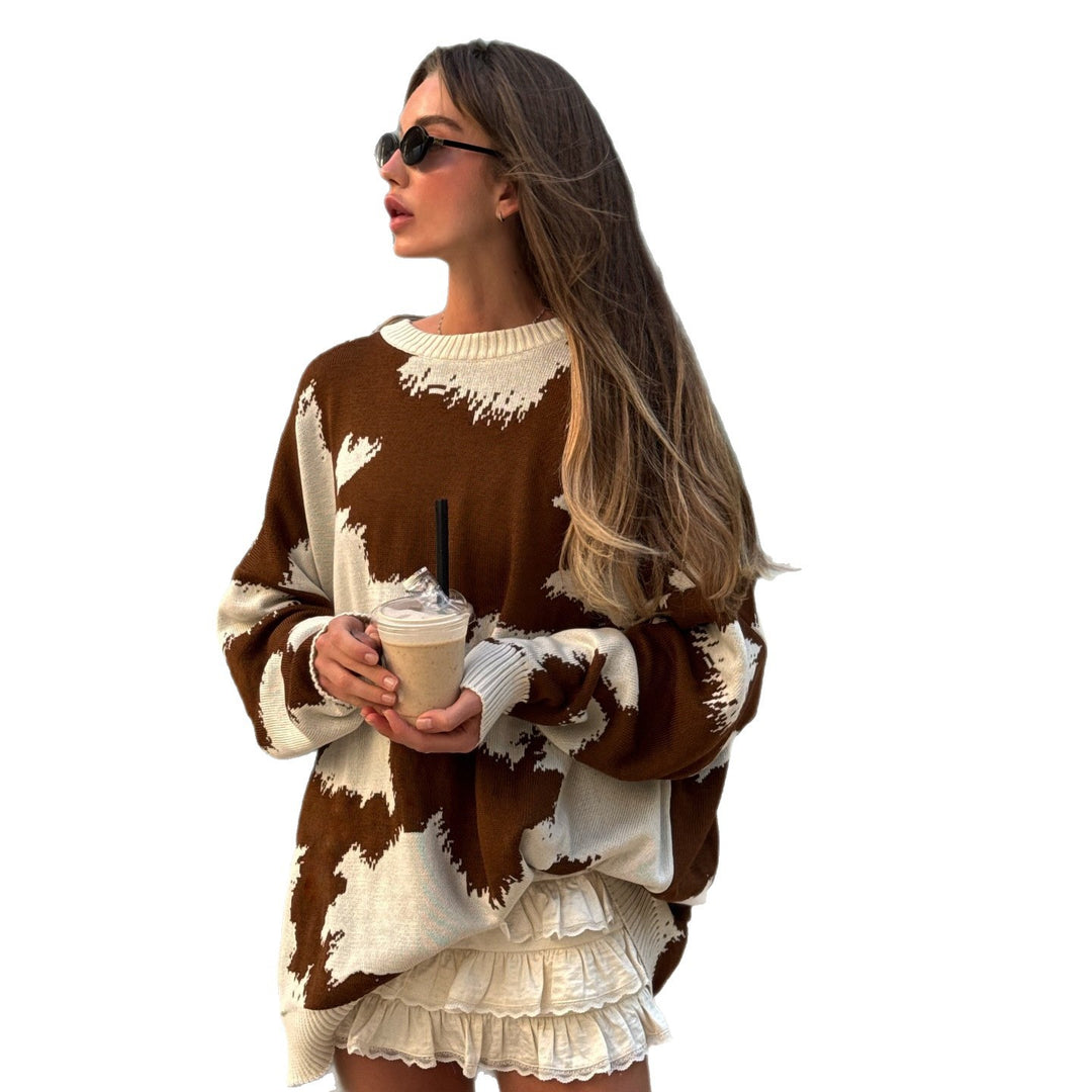 Oversized sweater for women with a creative color pattern Lune London