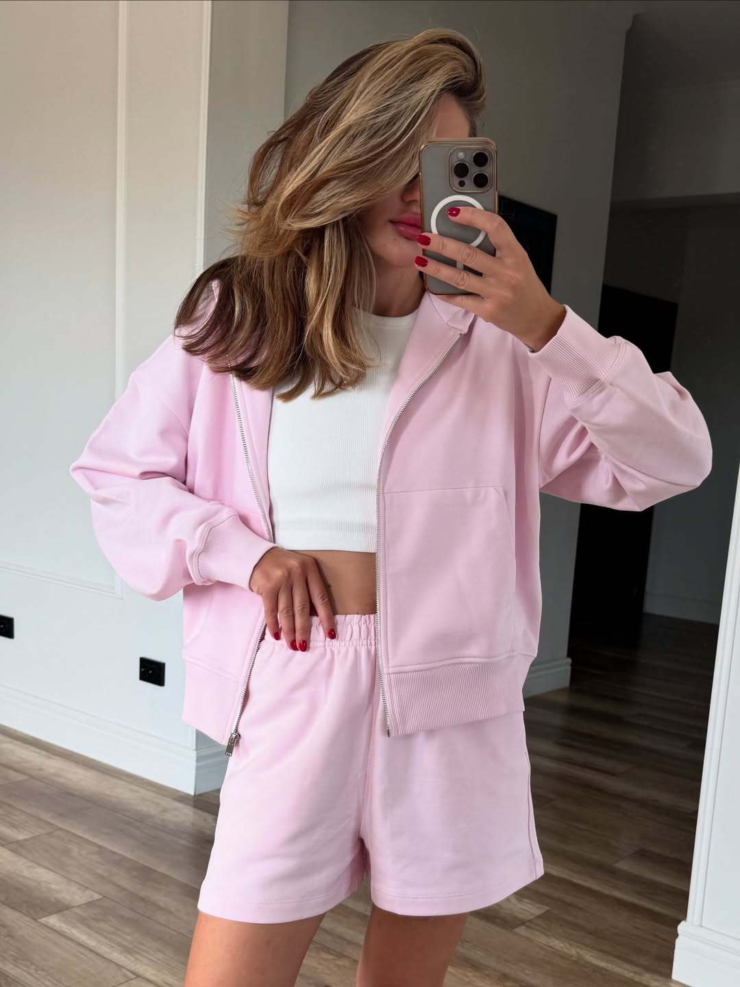 Lune London Women's Casual Hoodie and Shorts Set