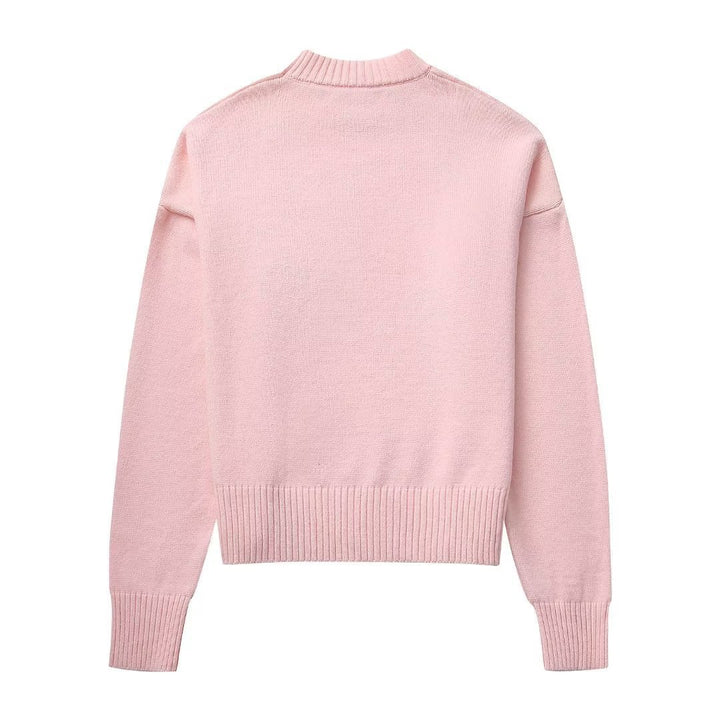 Chunky knit sweater for women with wide sleeves and a round neck Lune London