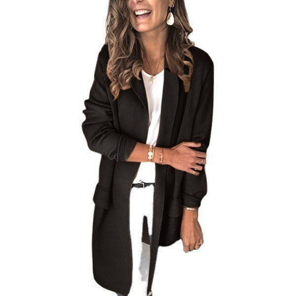 Elegant long women's coat with pockets Lune London