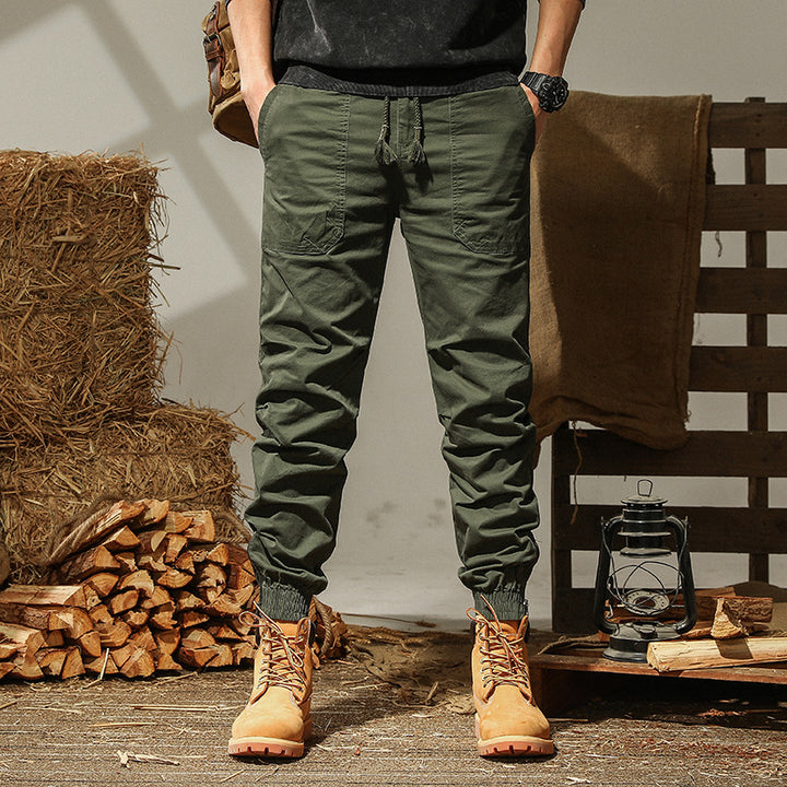 Men's cargo pants with elastic waistband Lune London