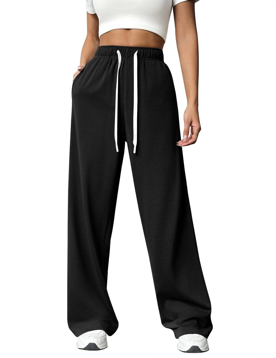 Women Comfortable Loose-Fitting Leisure Pants with Elastic Waist Chic & Stil