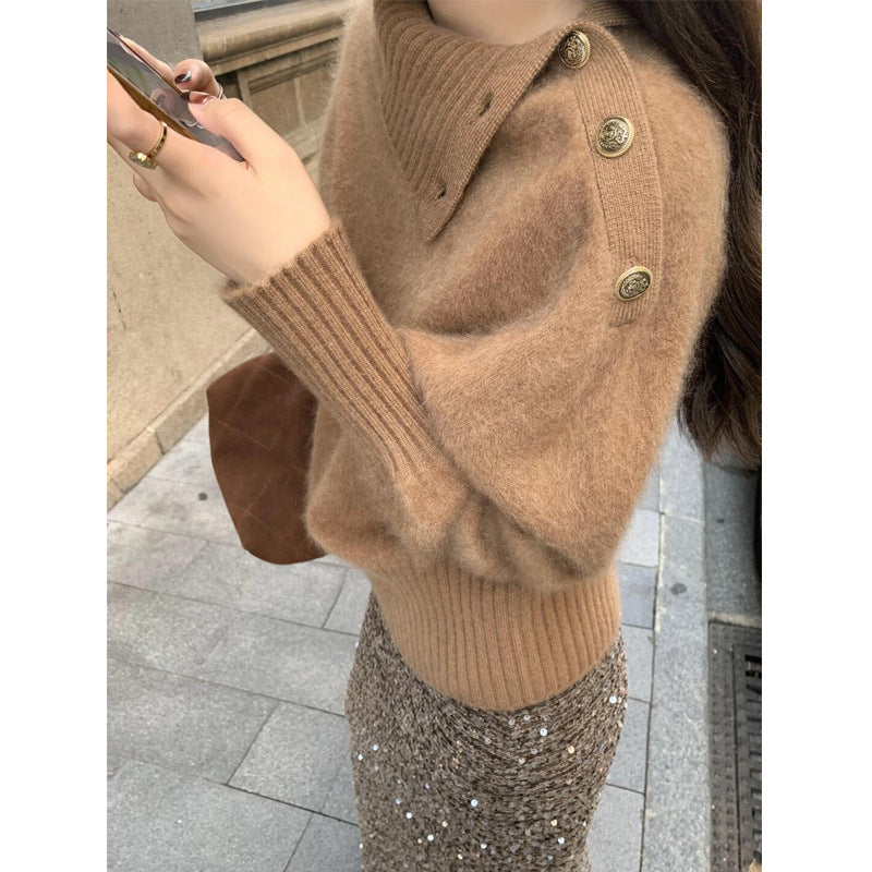Pull col roulé confortable pour femmes en tricot doux Chic & Stil