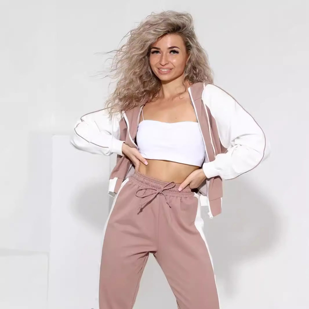 Lune London women's sporty loungewear set with hood and zip