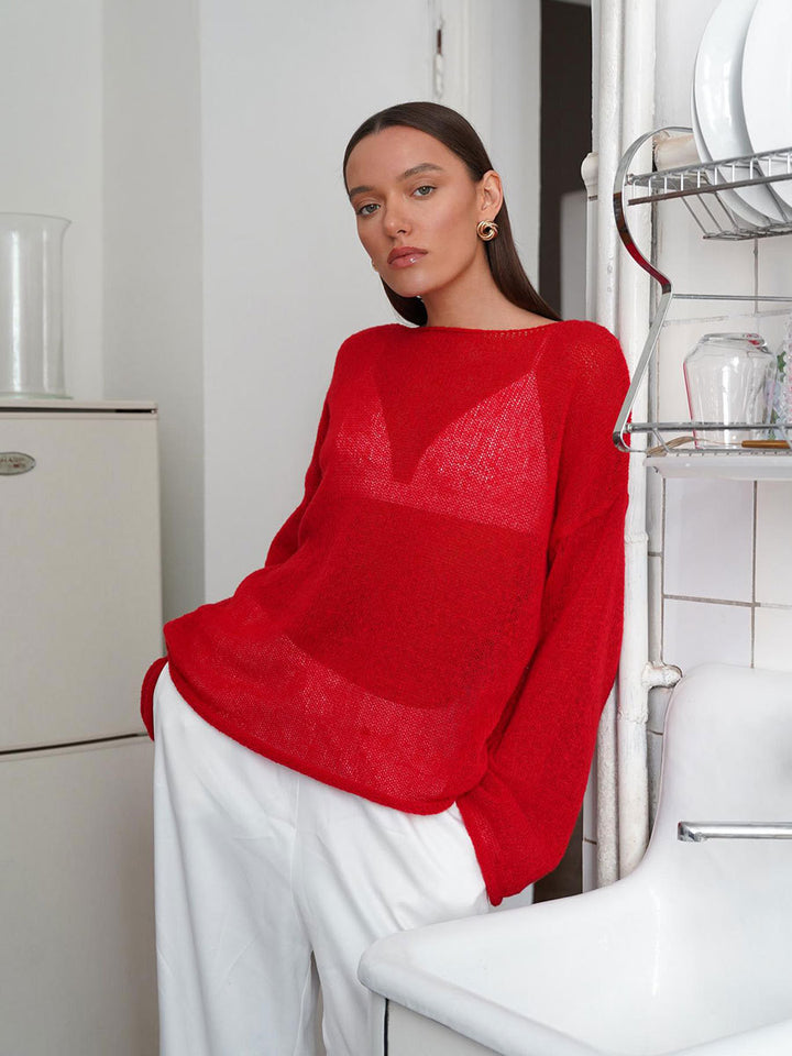 Pull en tricot léger pour femmes avec coupe ample Chic & Stil