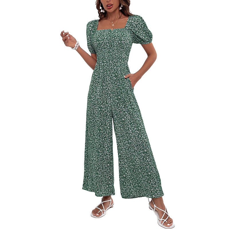 Ladies Elegant Floral Print Chic Jumpsuit and Style