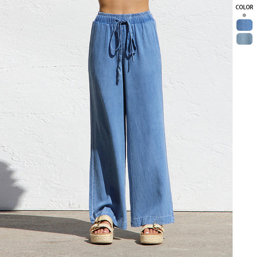 Women's loose, comfortable summer pants with adjustable waistband and relaxed fit