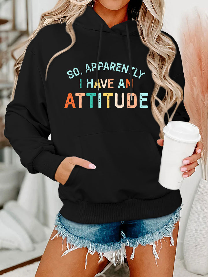 Sweat à capuche pour femmes avec lettrage créatif et coupe décontractée Chic & Stil