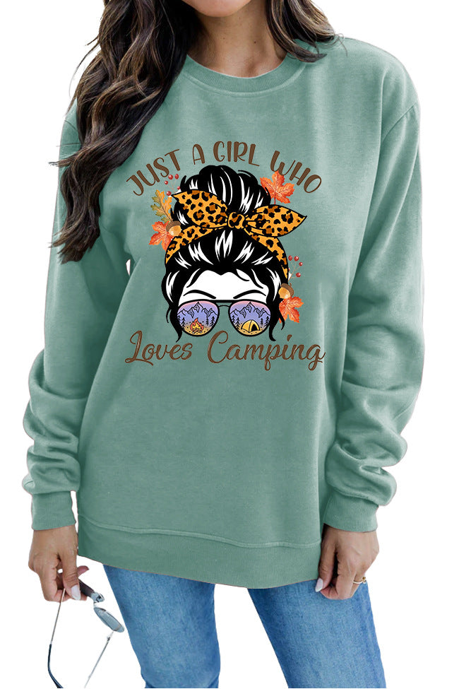 Sweatshirt pour femmes avec motif artistique de camping Chic & Stil