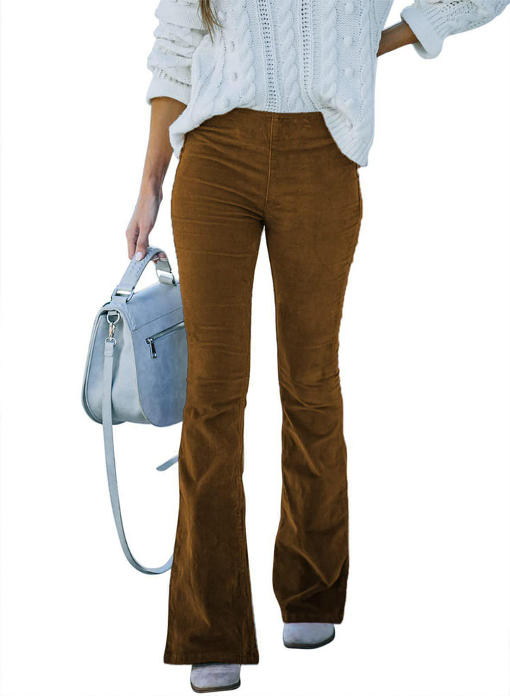Women Velvet Flared Pants Lune London