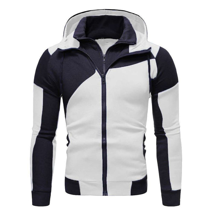 Men's sports jacket with an innovative patchwork design and hood Lune London