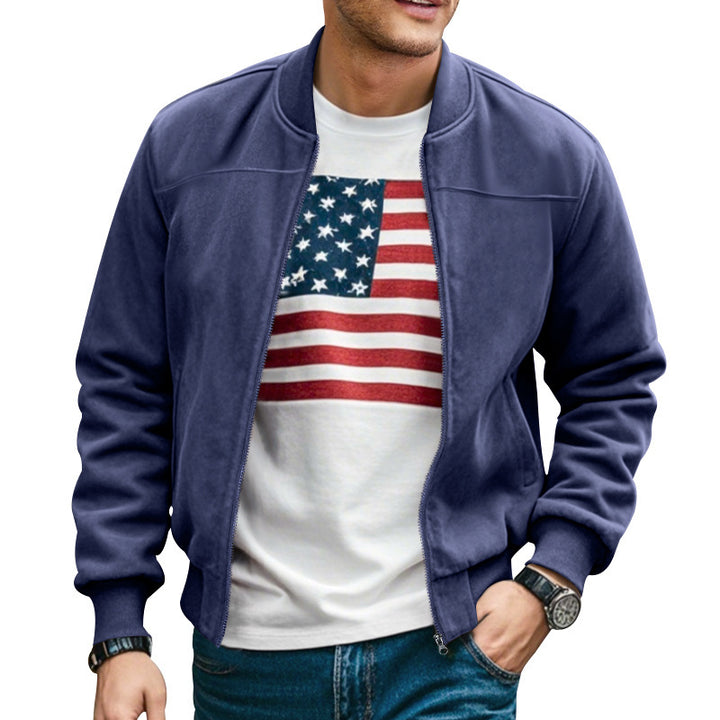 Stylish bomber jacket for men with practical pockets and soft inner lining Lune London