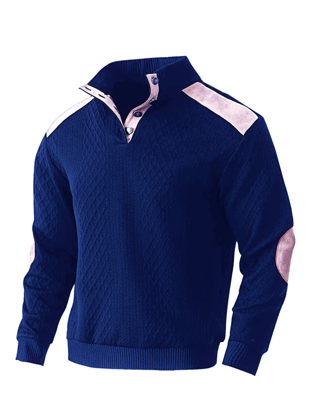Knitted sweater for men with a unique high collar and trendy details Lune London